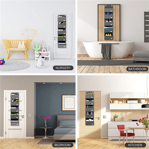 <span class=keywords><strong>Organisateur</strong></span> de porte suspendu pliable avec 5 grandes poches <span class=keywords><strong>organisateur</strong></span> <span class=keywords><strong>mural</strong></span> en <span class=keywords><strong>tissu</strong></span> pour salle de bain, garde-manger, pépinière - Product Image 3