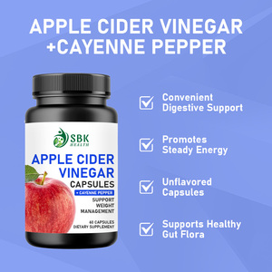 High Grade Adults Burn Belly Fat Slimming Detox Capsules Herbal <b>Supplement</b> Advanced Apple Cider Vinegar Capsules 60 Caps - Product Image 3