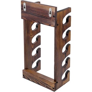 Rustik katı ahşap duvara monte beyzbol şapkası organizatör vitrin rafı ahşap şapka tutucu raf asılı kanca - Product Image 4