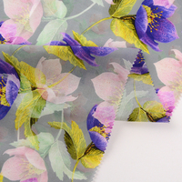 Tissu en coton imprimé de belles fleurs, impression numérique personnalisée, coton doux pour robe, vêtements pour femmes, vente en gros