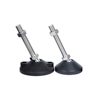 Pied de nivellement universel réglable M12 M14 M16 avec base en nylon antidérapante et amortissante pour support de machine-outil