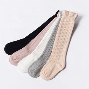 RY-Calcetines hasta la rodilla de algodón para bebé, medias blancas de encaje para niña, calcetines largos de tubo para recién nacidos, calentadores de piernas para niño y niña - Product Image 3