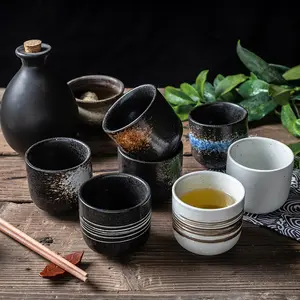 Taza de té de cerámica Gres Pintado a mano Japonés Kung Fu Taza de té Café Leche Taza de agua