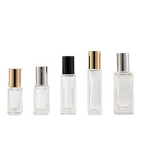 Étiquettes personnalisées 3ml 4ml 5ml 6ml 15ml 20ml carré de 10ml bouteille de parfum en verre à bille roulante en métal bouteille d'huile essentielle en verre