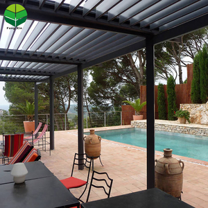 Venta al por mayor Plat techo japonés sombra del techo de <span class=keywords><strong>aluminio</strong></span> al aire libre de costo de persianas <span class=keywords><strong>Pergola</strong></span> - Product Image 4