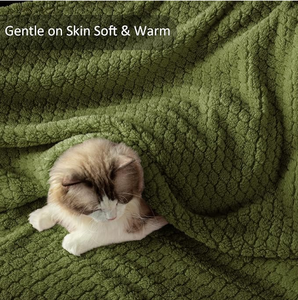 Custom Jacquard <strong>Throw</strong> Blanket Super Soft Warm Plush Blanket <strong>Throw</strong> Size, Great for Couch Sofa Bed, All Seasons Use, <strong>Green</strong> - Product Image 5
