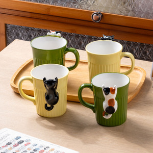 Taza de Cerámica de Porcelana con Diseño de Gato de Dibujos Animados, Estilo Japonés, Taza para Desayuno, Resistente al Calor, Apta para Lavavajillas, Caja de Regalo - Product Image 4