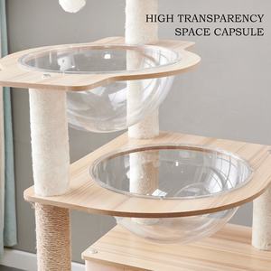 Nouveau style en bois <span class=keywords><strong>arbre</strong></span> à <span class=keywords><strong>chat</strong></span> condo sisal grattoirs multicouche personnalisé haute facile à assembler feutre tissu tour <span class=keywords><strong>arbre</strong></span> à <span class=keywords><strong>chat</strong></span> - Product Image 5