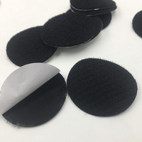 Pvs pièces transparentes crochet et boucle patch rond feuille adhésive Velcroes points