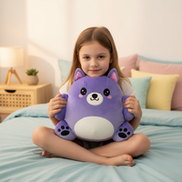 Peluche personnalisée avec logo, adorable, coussin chauffe-mains, pour avion, jouet à câliner pour enfants, OEM BSCI