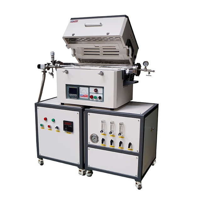 1200C CVD Quartz Double Zone Vacuum Tube Furnace with PID Auto Control for Laboratory Heating Equipment