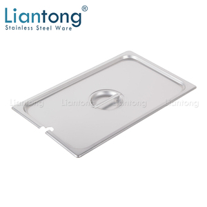 Liantong Factory-bandeja de acero inoxidable para comida, contenedor de sartén, cubierta de sartén gn con corte, 1x1 - Product Image 1