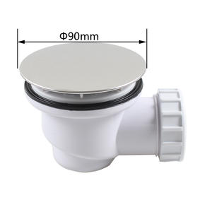 Bandeja de <span class=keywords><strong>ducha</strong></span> de 90mm, accesorio de drenaje, bandeja de <span class=keywords><strong>ducha</strong></span> que ahorra espacio, residuos con cubierta cromada - Product Image 3