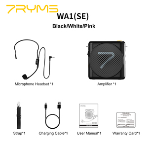 Amplificateur vocal portable 7RYMS WA1(SE) avec microphone intégré pour l'enseignement, les visites et le shopping - Product Image 5