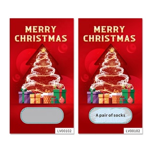 Boletos de Raspar Personalizados, Nuevo Diseño, Impresión Digital, Recubrimiento UV, Datos de Ganadores Aleatorios, Tarjetas de Raspar y Ganar de Papel para Navidad - Product Image 2