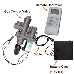 LP Natural Gas Fireplace Fire Pit Main Valve Remote Control System 9/16-24"UNF Thread With Pilot Port