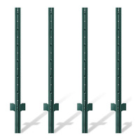 Estaca de acero galvanizado para cercas de jardín, tipo T y tipo U, para instalación en césped y patio, venta al por mayor