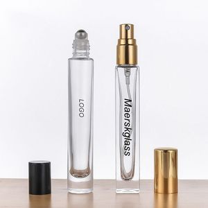 Flacone in Vetro per Profumo con Fondo Spesso Quadrato o Rotondo, Bottiglia Roll-on da 10ml per Oli Essenziali, Vendita all'Ingrosso - Product Image 1
