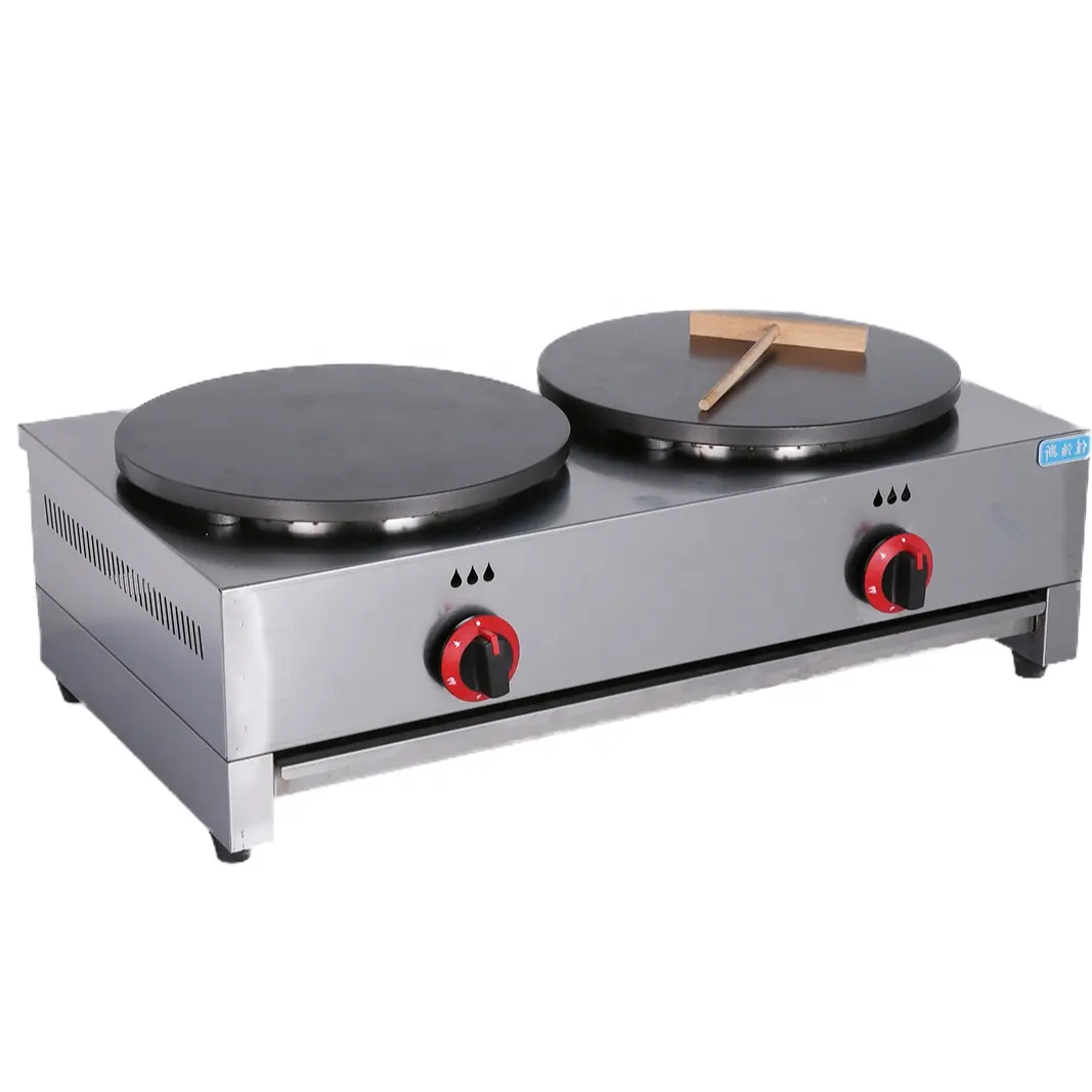 Commercial Portable Gas Stove Big Size And Big Power Camping Kitchen Double Burner Accessories Crepe Maker In Outdoor