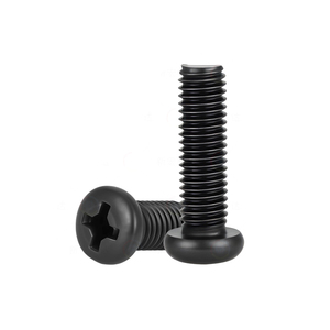 Tornillos de máquina de cabeza redonda M6 de rosca gruesa, de acero con óxido negro, métricos/pulgadas, para montaje de equipos - Product Image 5