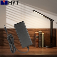 Adaptador de Corriente CA/CC de Escritorio HYT 12V 5A 3A 45W-72W con Certificación ETL CE PSE, Material de PC para Luces LED