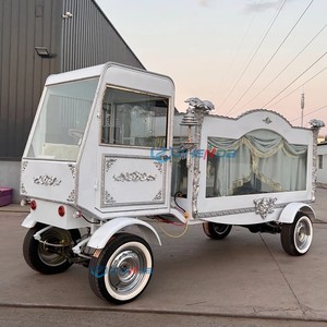 Latest Design Horse Drawn Funeral Hearse Coffin Buggy Motorcycle Funeral Cart Funeral Service Wagon - Product Image 6