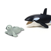 Blocs de construction Orca Baleine Killer, figurines de créatures marines, accessoires de rechange, jouet de construction MOC DIY pour fond de mer NO.770629