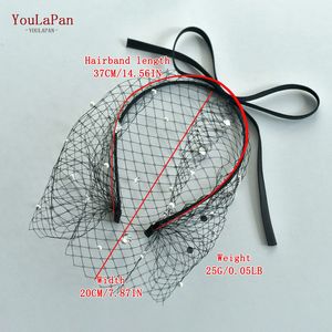 YouLaPan MA12 Elegante Velo a Rete Traforato Nero con Strass per Spose, Adatto per Feste ed Eventi Serali - Product Image 6