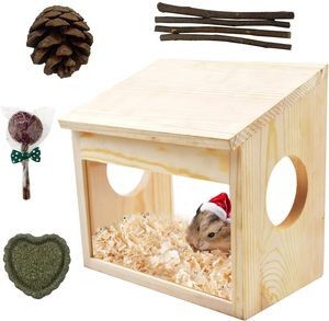 High Quality Eco-Friendly Wood Hamster <strong>Cage</strong> for Mice and Gerbils Wooden <strong>Small</strong> <strong>Animal</strong> House with Acrylic - Product Image 1