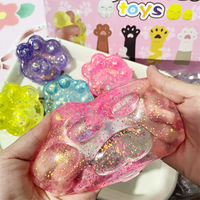 Diskon besar mainan Squishy Squishy empuk cakar kucing kristal lucu kartun mainan Squishy Rebound lambat untuk anak-anak