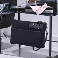 Portefeuille de voyage multifonctionnel pliable en polyester avec fermeture éclair, grande capacité pour passeports et cartes d'identité