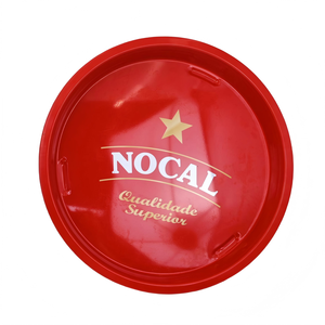 Plateau de service rond en plastique rouge, assiette utilitaire profonde, plateau de présentation personnalisé avec logo pour cuisine et restaurant - Product Image 5