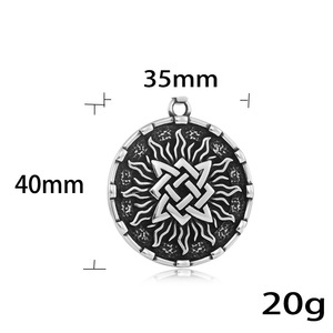 <b>Titanium</b> Steel Sunflower Pendant Geometric Design Unisex Necklace Everyday Wear 19020 - Product Image 3