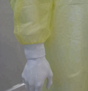 SJ PP robe de visiteur jetable d'isolement fournitures médicales médecin infirmière robe d'isolement jaune - Product Image 5