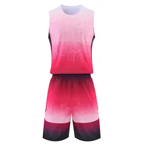定制便宜优质篮球制服网布材料毛坯可逆批发青年篮球衫