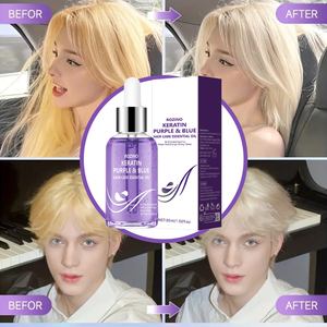 Purple Blue <b>Keratin</b> <b>Hair</b> Essential <b>Oil</b> <b>Hair</b> Care Serum <b>for</b> Yellow and Orange Brassy Tones 30ml - Product Image 6
