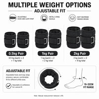 Poids de cheville et de poignet réglables en néoprène de haute qualité pour entraînement à domicile et course à pied (0,5 lb, 1 lb, 2 lb)