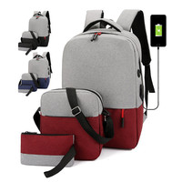 Vente en gros 3 pièces en 1 ensemble de sacs à dos pour étudiants en mode ensemble de sacs à dos pour l'école sac à dos sac à dos pour l'université