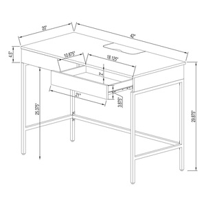Bureau d'ordinateur portable au design moderne à <span class=keywords><strong>prix</strong></span> abordable, table de travail pour l'écriture, table de bureau - Product Image 4