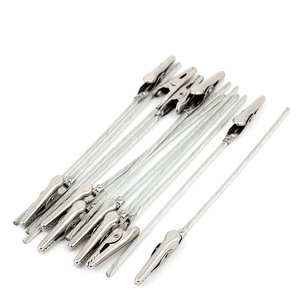 Alambre de acero inoxidable DIY tarjeta foto Memo <span class=keywords><strong>Clip</strong></span> titular personalizado Oficina 120mm largo prueba eléctrica cocodrilo Metal pinzas de cocodrilo - Product Image 4