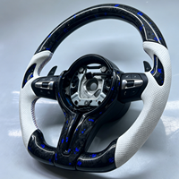 Volant en fibre de carbone forgé bleu pour BMW F10 F30 F01 F36 F20 F22 F31 M3 F80 M2 F87 X5 F15 E70 X6 F16 E71 X1 E84 E60 E46