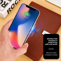 Bloc-notes multifonctionnel à feuilles mobiles avec recharge sans fil, clé USB et batterie externe, coffret cadeau Quanshun