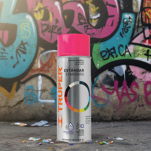 Peinture en aérosol rose mexicaine standard Truper 400 ml Fournitures artistiques pour projets créatifs, séchage rapide, haute couverture, idéal pour le graffiti - Product Image 2