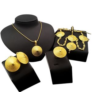 Zhuerrui – ensemble de <span class=keywords><strong>bijoux</strong></span> de maman plaqué or 18 carats, cadeau de fête des mères de haute qualité, dernier Costume italien, <span class=keywords><strong>bijoux</strong></span> de mariée simples HA16112205 - Product Image 1