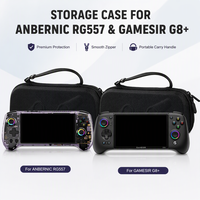 Étui en EVA doublé de peluche antichoc pour ANBERNIC RG557 GameSir G8+ avec poche en maille, sac de console rigide de 225 g