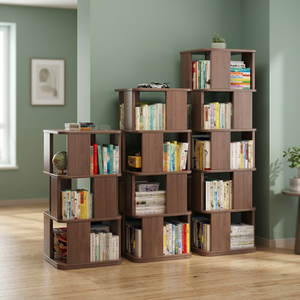 Étagère de rangement modulaire en bois moderne pour la maison, le bureau et le salon - Product Image 4
