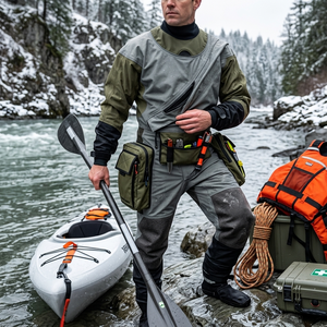 Traje <span class=keywords><strong>de</strong></span> Rescate Personalizado OEM Impermeable Ligero Trilaminado con Protección <span class=keywords><strong>de</strong></span> Rodilla <span class=keywords><strong>de</strong></span> Kevlar y Sellado <span class=keywords><strong>de</strong></span> Muñeca/Cuello SI-TECH en <span class=keywords><strong>el</strong></span> Pecho - Product Image 4