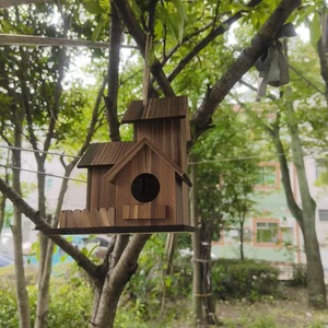 2026 Cross-border Explosive Solid Wood Eco-friendly Birdcage Button Outdoor Bird Nest Room For All Seasons (Factory Outlet) - Product Image 3