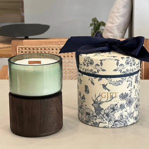 Vente en gros de grands pots de bougies en verre pour la décoration de la maison, élégants et luxueux, cadeau romantique, bougie parfumée en cire de soja - Product Image 5