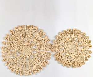 مفرش طاولة دائري من مواد طبيعية مصنوع من الذرة، مفرش غربي الطراز، وسادة زخرفية لتزيين الأطباق - Product Image 5